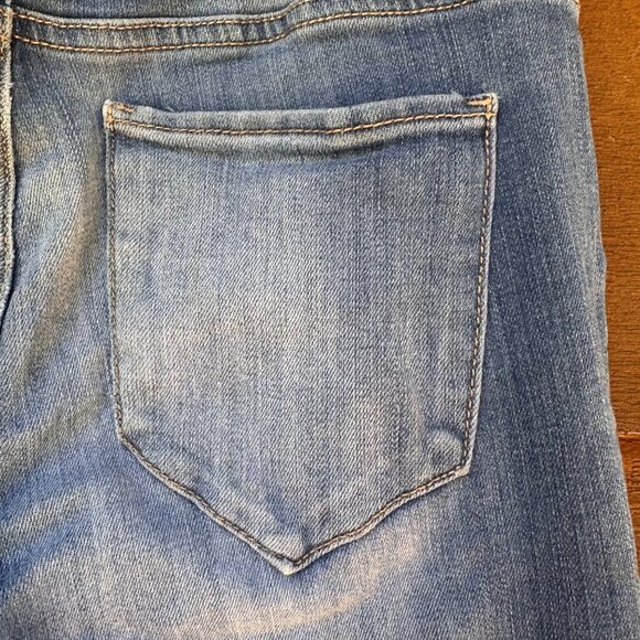 Cello Jeans Skinny Low Rise Distressed Blue Jeans Size 3 - Picture 13 of 13